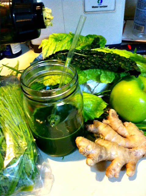 Cleansing with chlorophyll juice