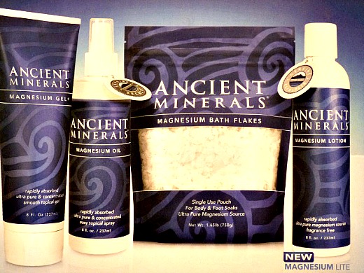 Ancient Minerals brand contains an ultra-pure form of naturally occurring magnesium chloride and other trace minerals.