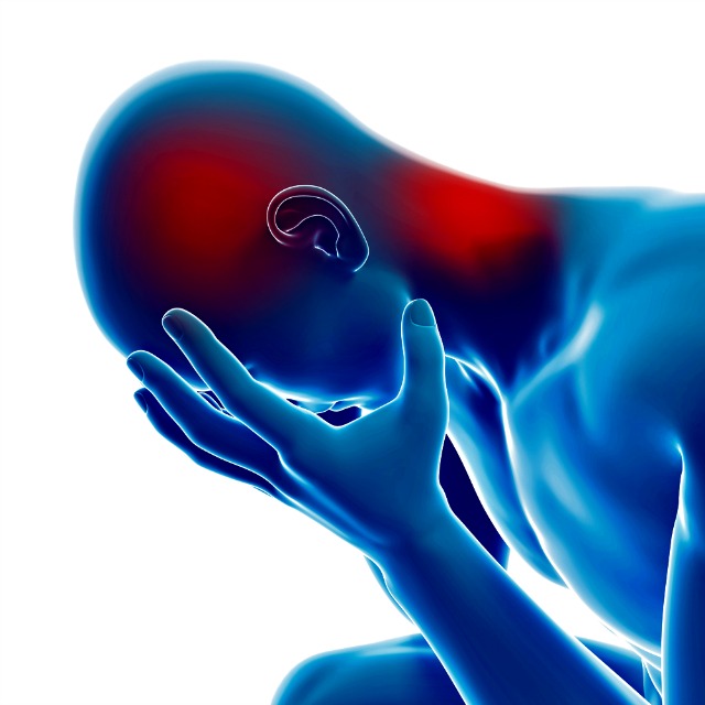 Trigger point pain in the head or neck can often be relieved by myotherapy